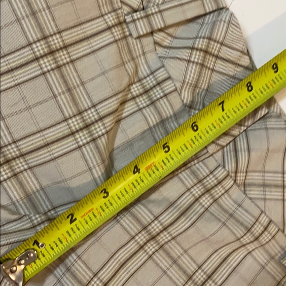 Plaid Cropped Capri Pants Size 5 Khaki - Picture 7 of 8